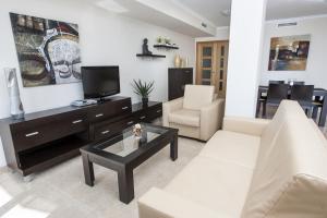 卡尔佩ESTIMAR Calpe Apartments的带沙发和电视的客厅