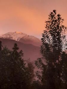 皮斯科艾齐Casa Pueblo的享有雪覆盖的山林美景