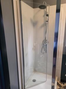 LʼAbsieDu coq à l'âne的浴室里设有玻璃门淋浴