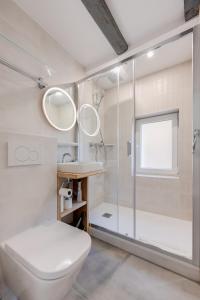 安锡L'Escale bleue的一间带卫生间和淋浴的浴室