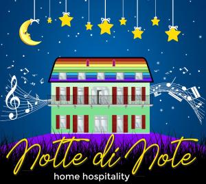 布斯托阿西齐奥Notte di Note - home hospitality的夜晚有音乐笔记和星星的房子