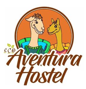 库斯科Eco Aventura Hostel Cusco的一家有两只美洲驼的动物医院的标志