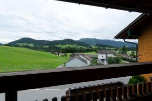 林格瑙S'Matt 3的阳台享有绿色田野的景致。
