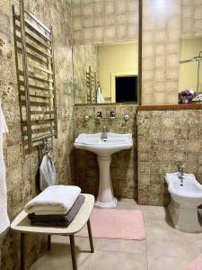 敖德萨Villa-Sofia Mini-hotel的一间带水槽和卫生间的浴室