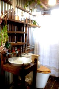 巴拿马城巴拿马之家住宿加早餐旅馆的一间带水槽和卫生间的浴室