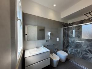 伊索拉戴里费米尼SP Rooms的一间带水槽、淋浴和卫生间的浴室