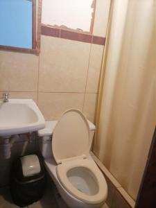 利马EL SEÑORIAL的浴室配有白色卫生间和盥洗盆。