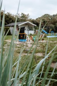 库克斯港Steffis-Strand-Schule Cuxhaven-Haustiere willkommen-unweit der Salzwiesen und Küstenheide的一群儿童在游乐场玩耍