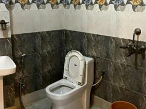 斋沙默尔Ideal Guest House的一间带卫生间和水槽的浴室