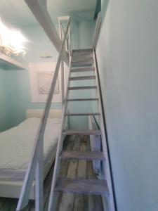 康斯坦察Solaria House的通往客房内双层床的梯子