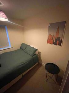 MangotsfieldMay Disc - Long Stay - Contractors的一间卧室配有绿色的床和椅子