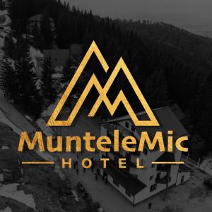 BorlovaHotel Muntele Mic的一座山地酒店在建筑上的标志