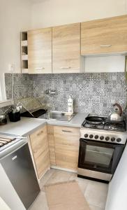 厄尔科Studio 2 Apartment的厨房配有炉灶和水槽