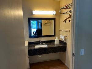 拉斐特Blue Star inn的一间带水槽和镜子的浴室