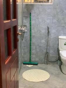 坎帕拉Precious Bahai nest 1BDR wifi Netflix的带淋浴、卫生间和软管的浴室