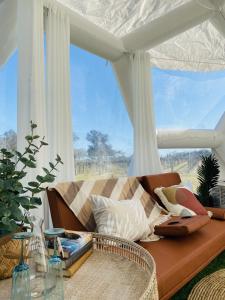 GlenroyCoonawarra Hampton Bubble 1的带沙发和窗户的客厅