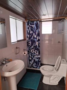 库斯科KOSKO Casa Hotel的浴室配有白色卫生间和盥洗盆。