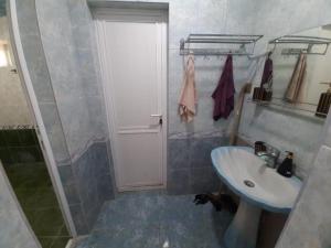 AşağıobaNabran Suite的一间带水槽和淋浴的浴室