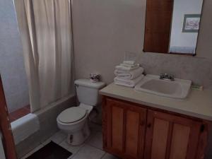 CalliaquaCasa Villa Apartments的一间带卫生间和水槽的浴室
