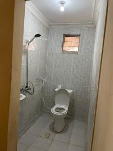 帕杰Afrobukuu house的一间带卫生间和水槽的浴室