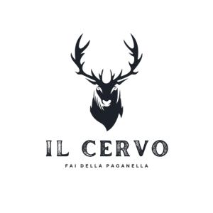 费德拉帕加内拉Appartamento il Cervo的鹿头的轮廓图的矢量图