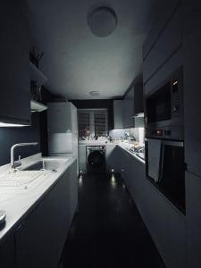 Luxury mid century Apartment的厨房或小厨房