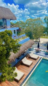Hotel Sun Ha Bacalar内部或周边泳池景观