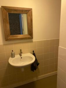 FollegaBed & Breakfast Ytsma State的一间带水槽和镜子的浴室