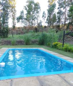 坦迪尔Los nogales的院子里的蓝色游泳池