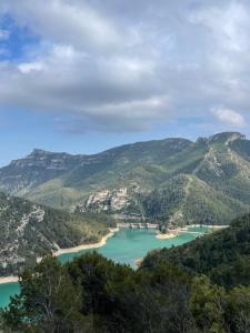 Puebla de BenifasarMoli l'Abad的享有山脉的湖景