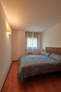 阿尔普Hauzify I Apartament Bella Molina的一间卧室设有一张大床和窗户