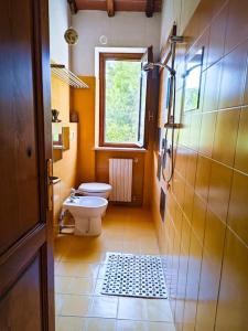 卡潘诺里La casa nella vigna [colline del vino]的一间带卫生间和窗户的浴室
