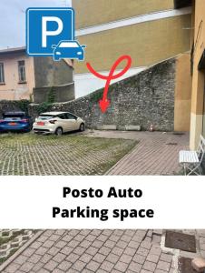 塞斯托卡伦德[Leonardo Academy in 5'] MXP, Laghi & Wi-Fi的停车场,位于带停车位的大楼旁边
