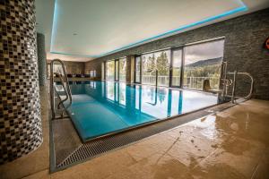 多尔尼莫拉瓦健康百事达酒店的一座蓝色的游泳池