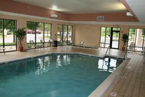 奥那拉斯加拉克罗斯/奥纳拉斯卡汉普顿酒店的酒店大堂的大型游泳池