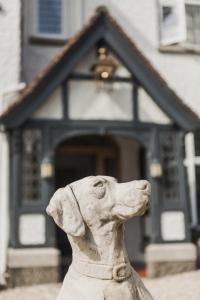 法尔茅斯商旅庄园Spa酒店的家前的狗雕像