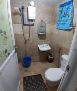 碧瑶Amara Transient House的一间带卫生间和水槽的小浴室