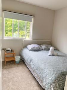 巴里Barrie Ocean Kingdom的一间卧室设有一张床和一个窗口