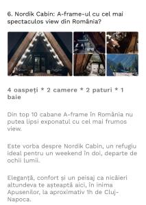 马里瑟尔Nordik Cabin - Aframe with 2 bedrooms的屋顶图象的手机的屏蔽