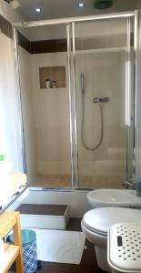 雷焦卡拉布里亚La Casita的带淋浴和卫生间的浴室