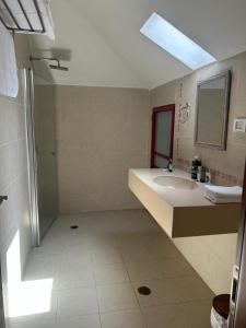 Gid‘ona吉尔博亚旅馆 - 本哈里姆的一间带水槽和镜子的浴室