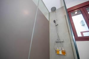 马德里Chueca Gran Via Recoletos Libertad 24 2的带淋浴的浴室,带玻璃门