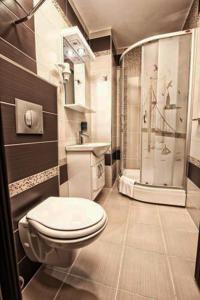 伊斯坦布尔马尔马拉冈格林精英酒店的一间带卫生间和淋浴的浴室