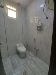 布赖代شقق مفروشة - توافيق的一间带卫生间和淋浴及窗户的浴室