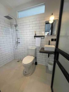 塞米亚克Studio Gordy的一间带卫生间和水槽的浴室