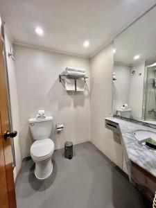 维纳德马最佳西方雷伊码头酒店的浴室配有白色卫生间和盥洗盆。
