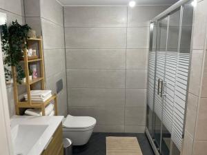埃拉特oR-Ya Suite的浴室配有卫生间、盥洗盆和淋浴。