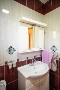 克拉列沃Zlatni Prag - Kraljevo的一间带水槽和镜子的浴室