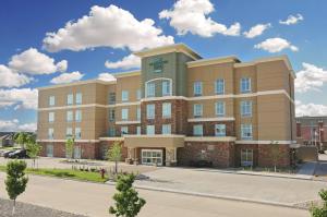 法戈Homewood Suites By Hilton West Fargo/Sanford Medical Center的酒店前方的 ⁇ 染