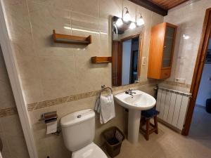埃斯波特Apartament Casa Sastre的一间带卫生间和水槽的浴室
